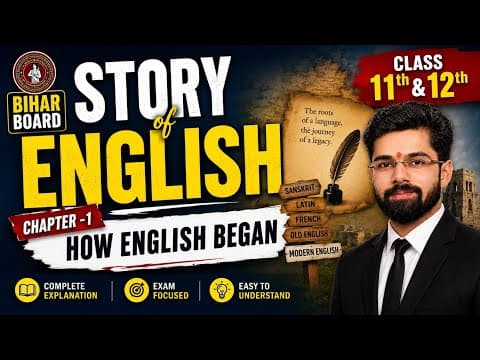 Story Of English Bihar Board || How English Began Chapter 1